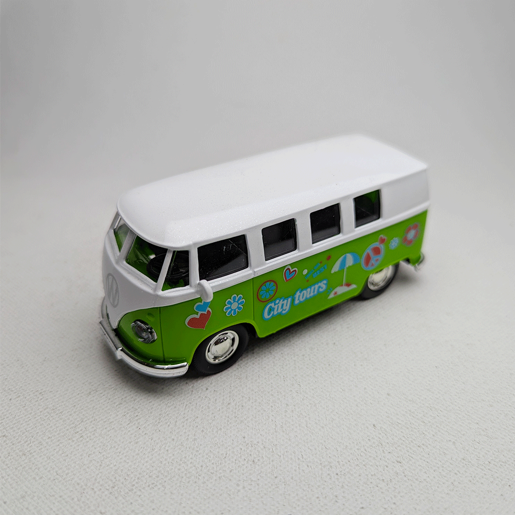 1:43 Komby Van Metal Diecast Car Green Grafics