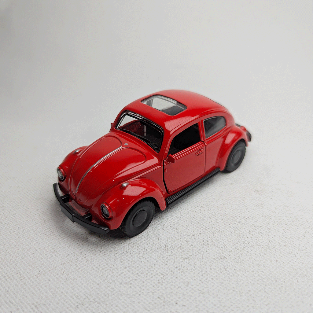 1:43 Beetel Vintage Metal Diecast Car Red with Sunrof
