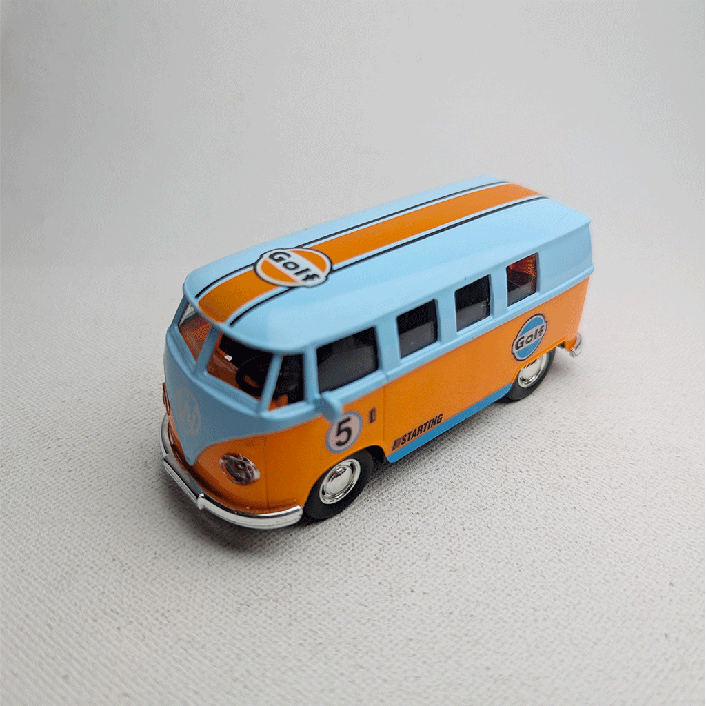 1:43 Komby Van Metal Diecast Car Blue Gulf