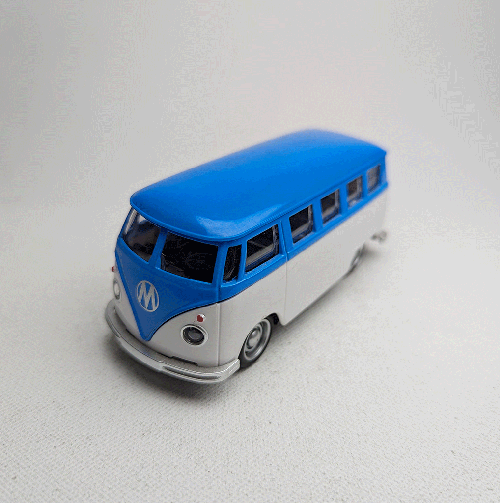 1:43 Komby Van Metal Diecast Car Blue & White