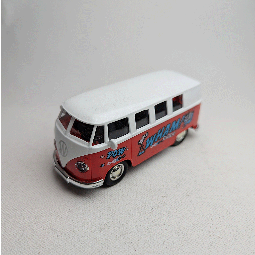 1:43 Komby Van Metal Diecast Car Red Grafics