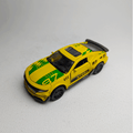 1:43 Camero Metal Diecast Car Yellow with Green Grafics