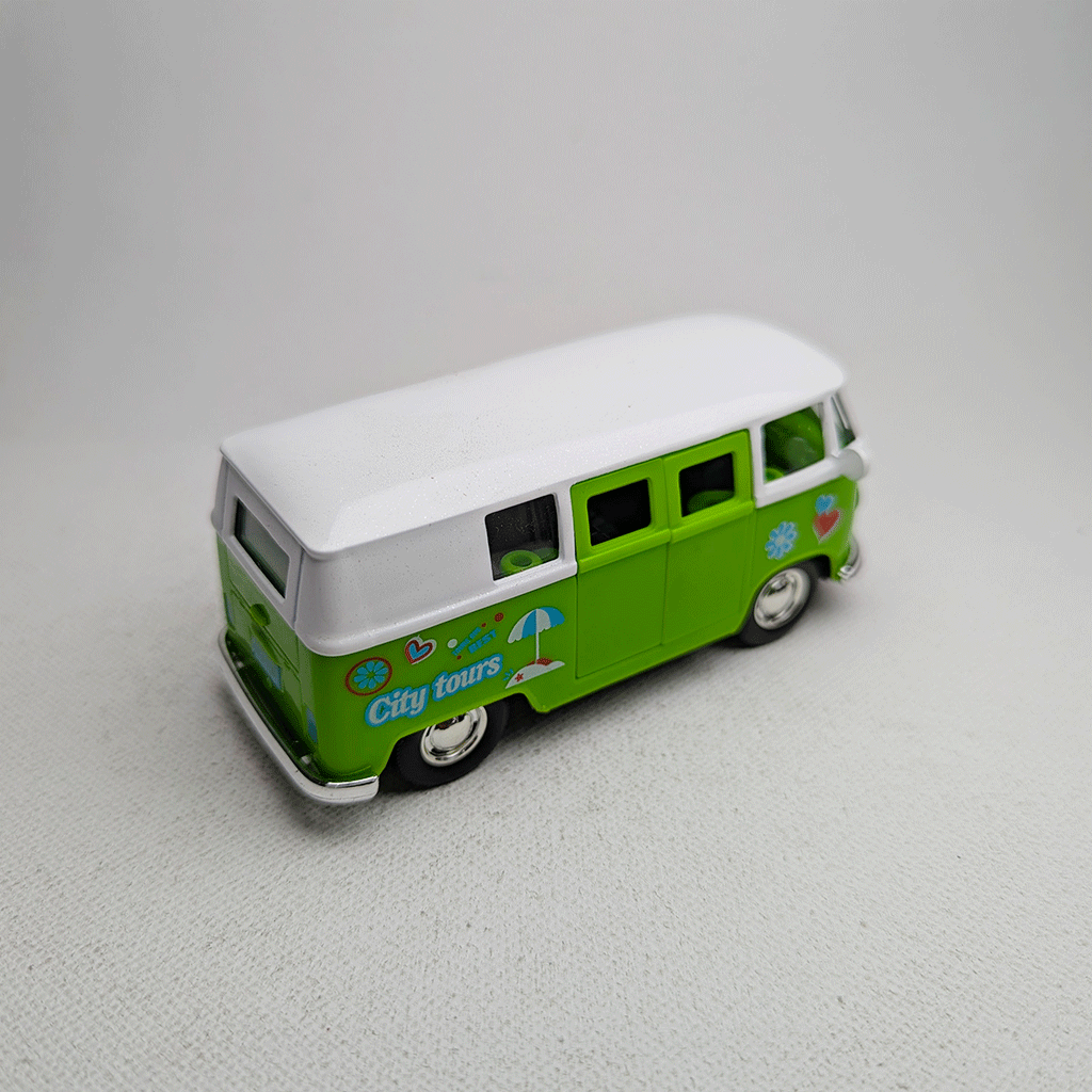 1:43 Komby Van Metal Diecast Car Green Grafics