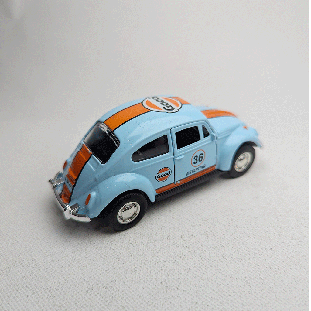 1:43 Beetel Vintage Metal Diecast Car Blue Gulf