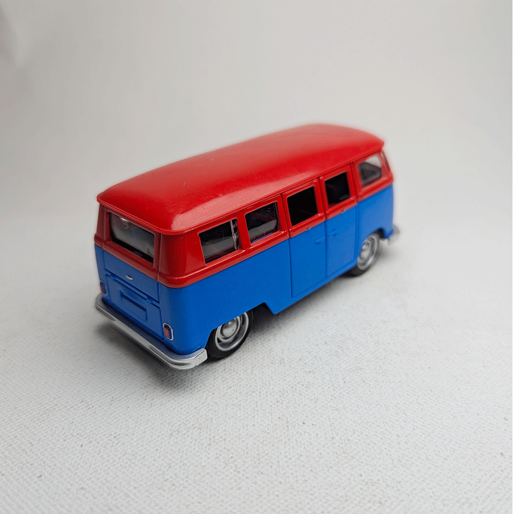 1:43 Komby Van Metal Diecast Car Red & Blue
