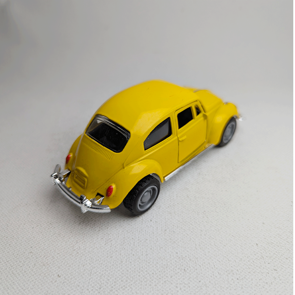1:43 Beetel Vintage Metal Diecast Car Yellow