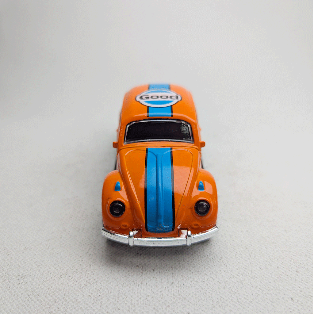 1:43 Beetel Vintage Metal Diecast Car Orange Gulf