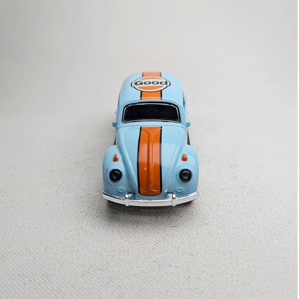 1:43 Beetel Vintage Metal Diecast Car Blue Gulf