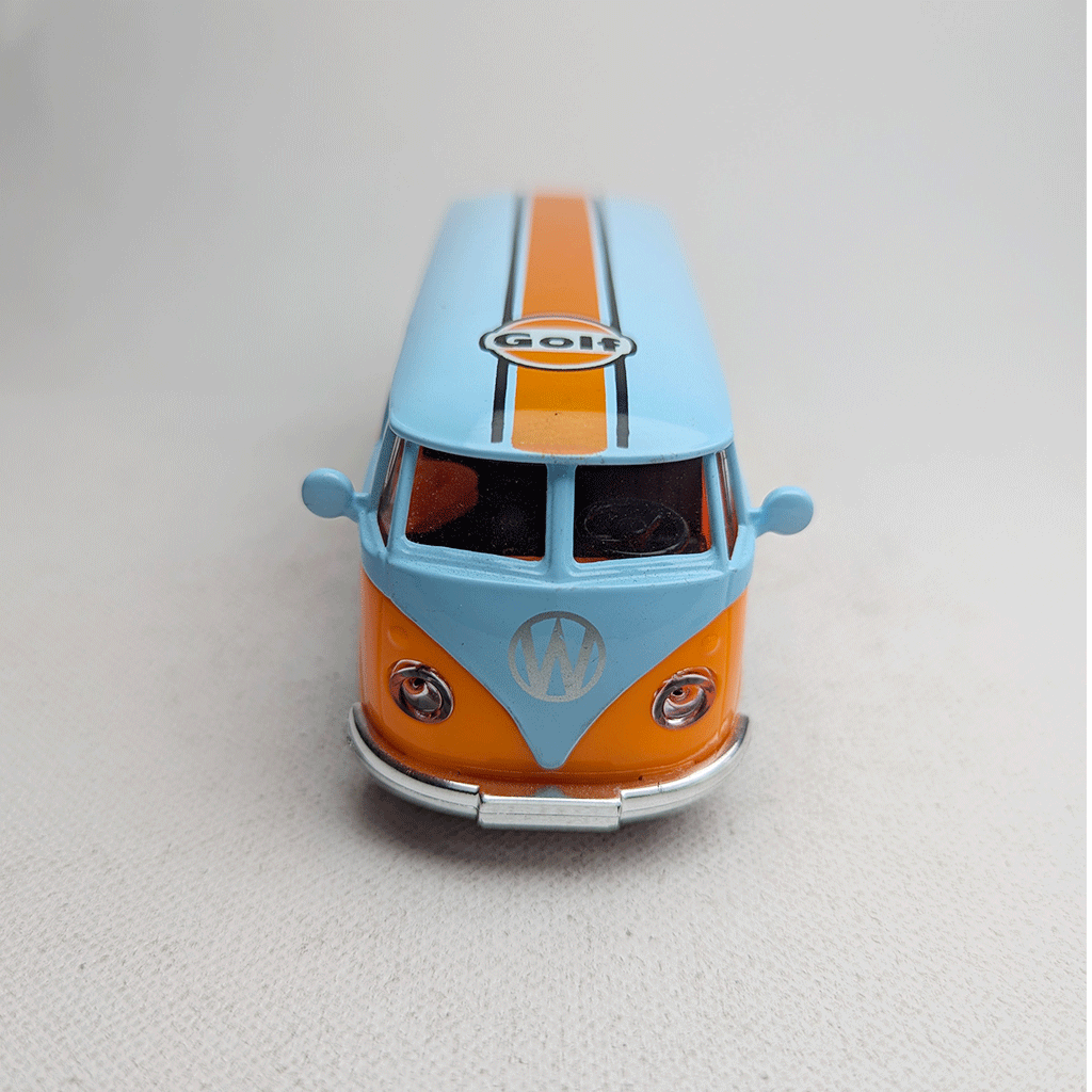 1:43 Komby Van Metal Diecast Car Blue Gulf