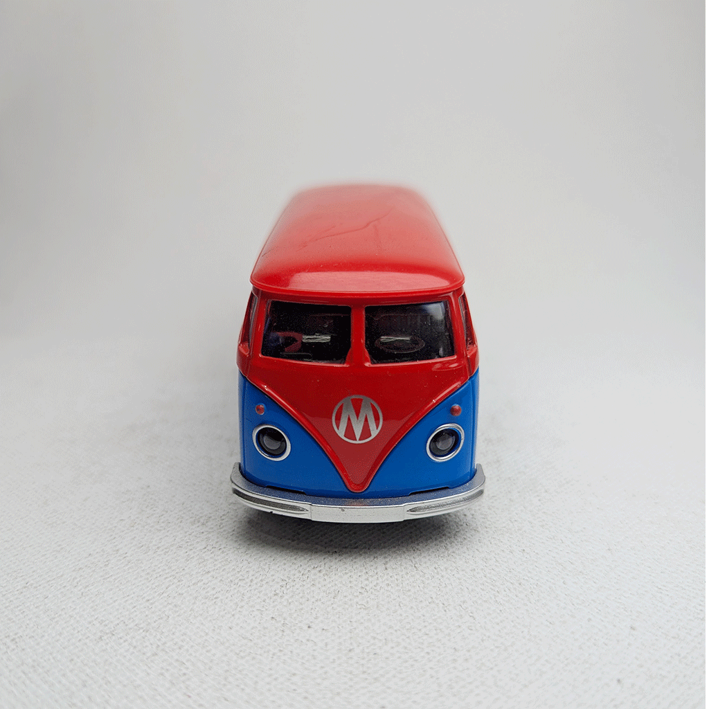 1:43 Komby Van Metal Diecast Car Red & Blue