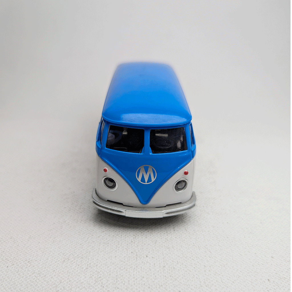 1:43 Komby Van Metal Diecast Car Blue & White