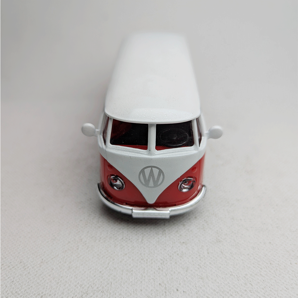 1:43 Komby Van Metal Diecast Car Red Grafics
