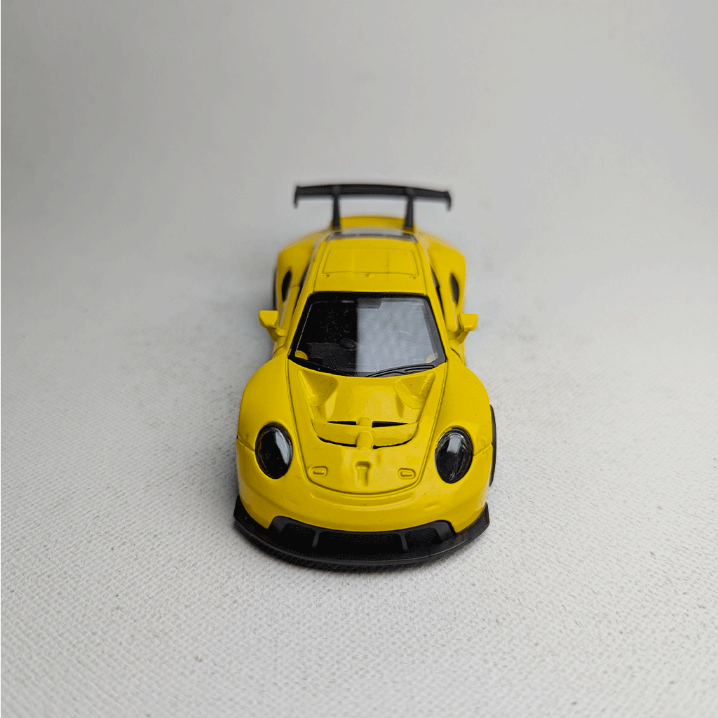 1:43 Porche Metal Diecast Car Yellow