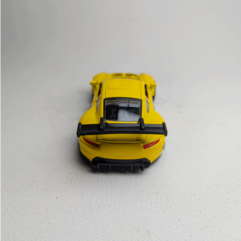 1:43 Porche Metal Diecast Car Yellow