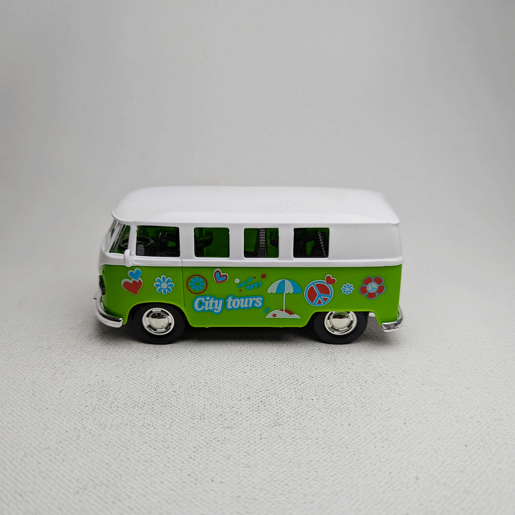 1:43 Komby Van Metal Diecast Car Green Grafics