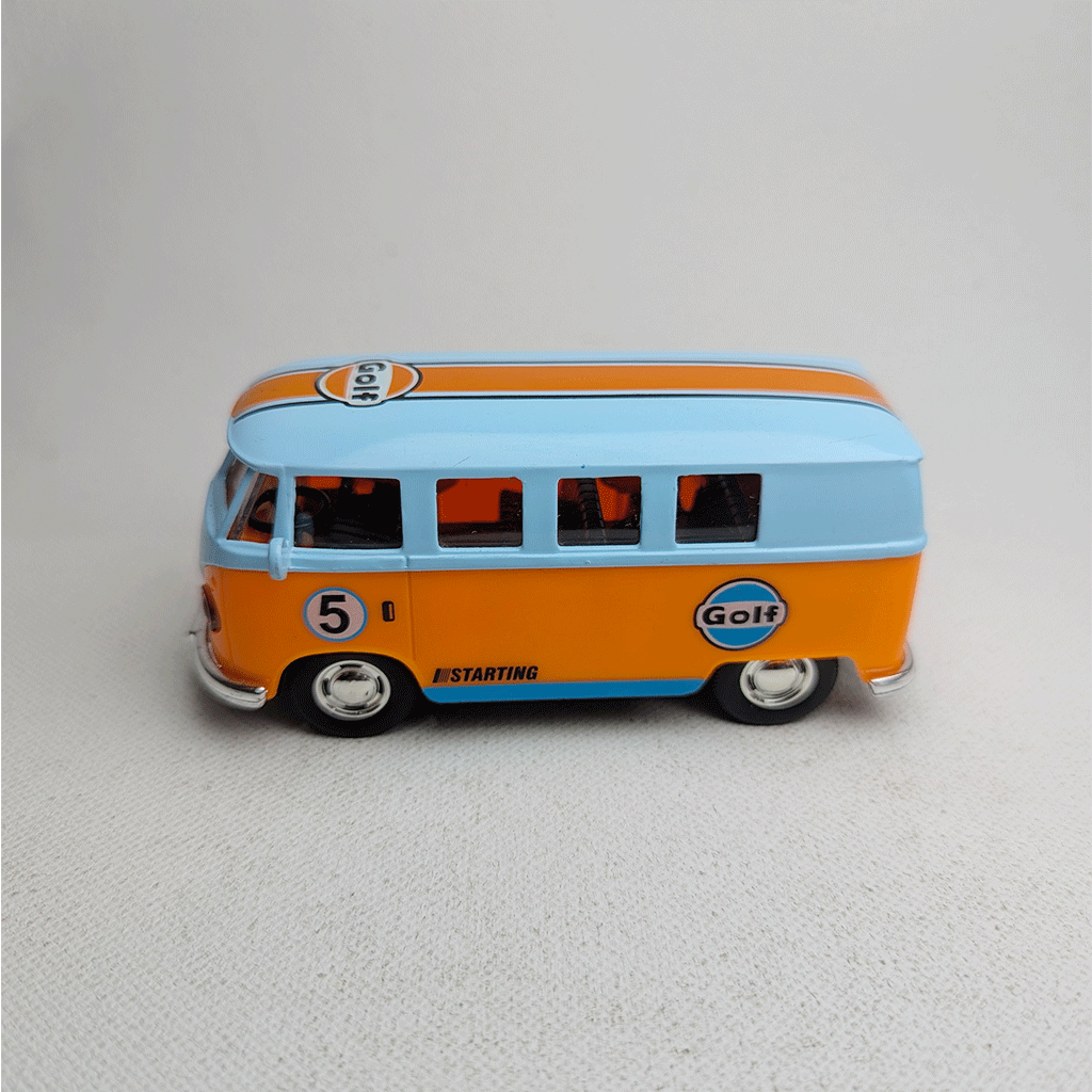 1:43 Komby Van Metal Diecast Car Blue Gulf