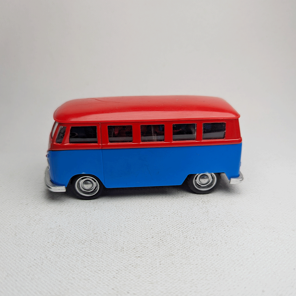 1:43 Komby Van Metal Diecast Car Red & Blue