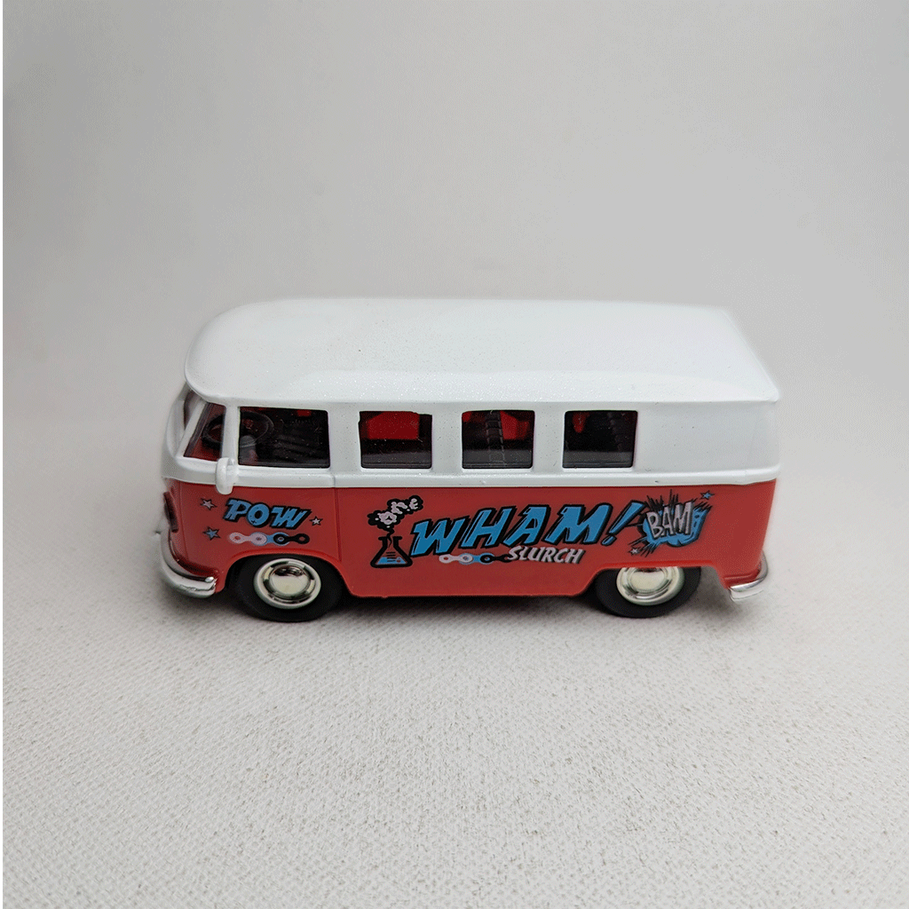 1:43 Komby Van Metal Diecast Car Red Grafics