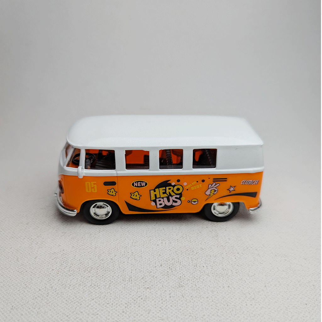 1:43 Komby Van Metal Diecast Car Orange Grafics