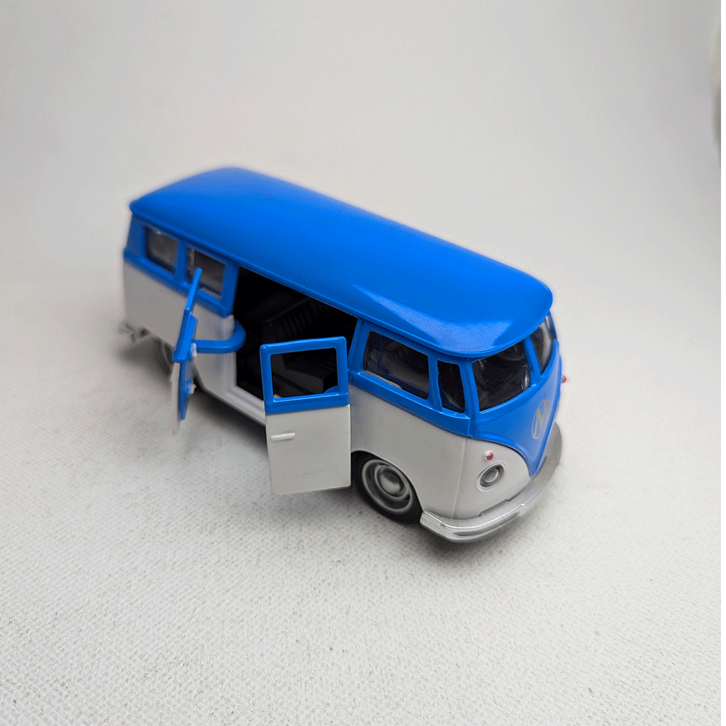 1:43 Komby Van Metal Diecast Car Blue & White
