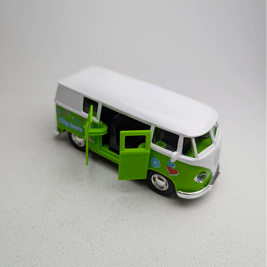 1:43 Komby Van Metal Diecast Car Green Grafics