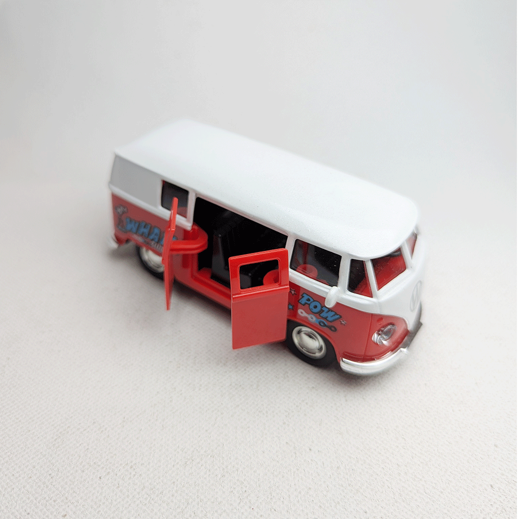 1:43 Komby Van Metal Diecast Car Red Grafics