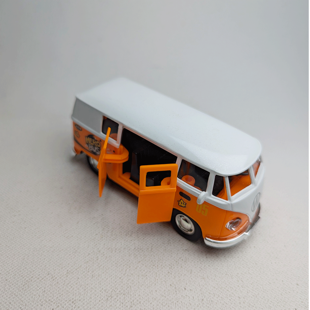 1:43 Komby Van Metal Diecast Car Orange Grafics