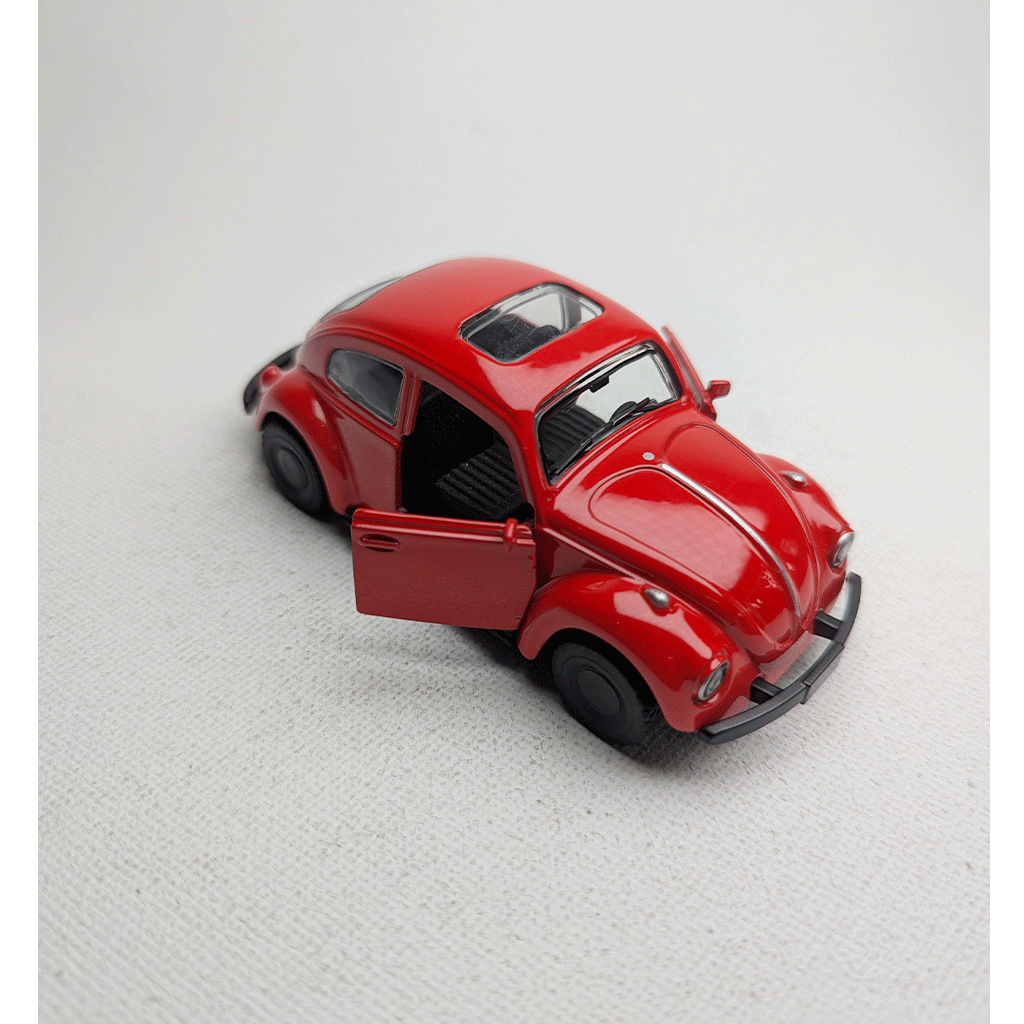 1:43 Beetel Vintage Metal Diecast Car Red with Sunrof