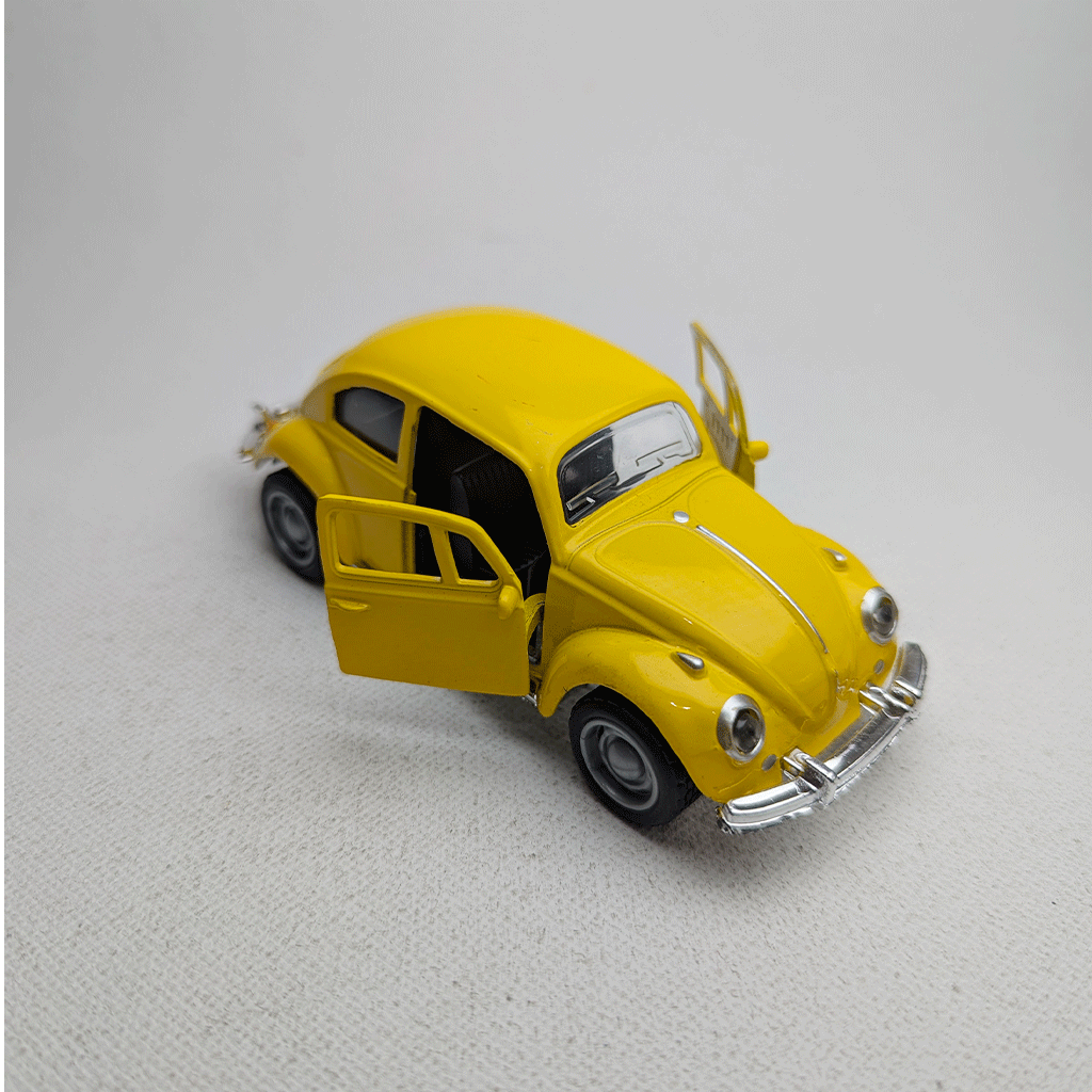 1:43 Beetel Vintage Metal Diecast Car Yellow