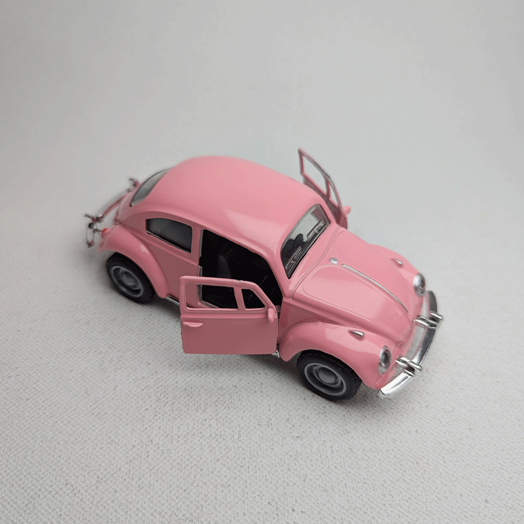 1:43 Beetel Vintage Metal Diecast Car Pink