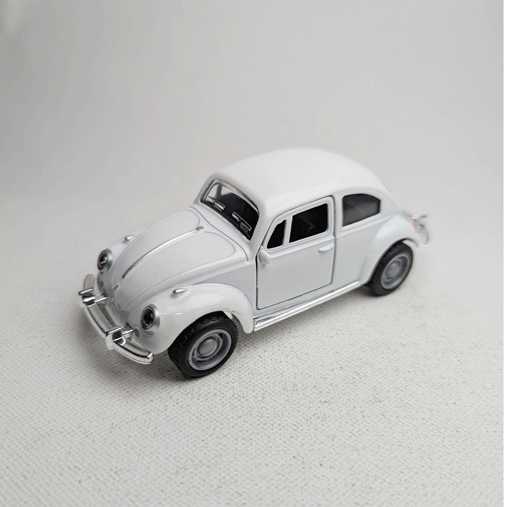 1:43 Beetel Vintage Metal Diecast Car White