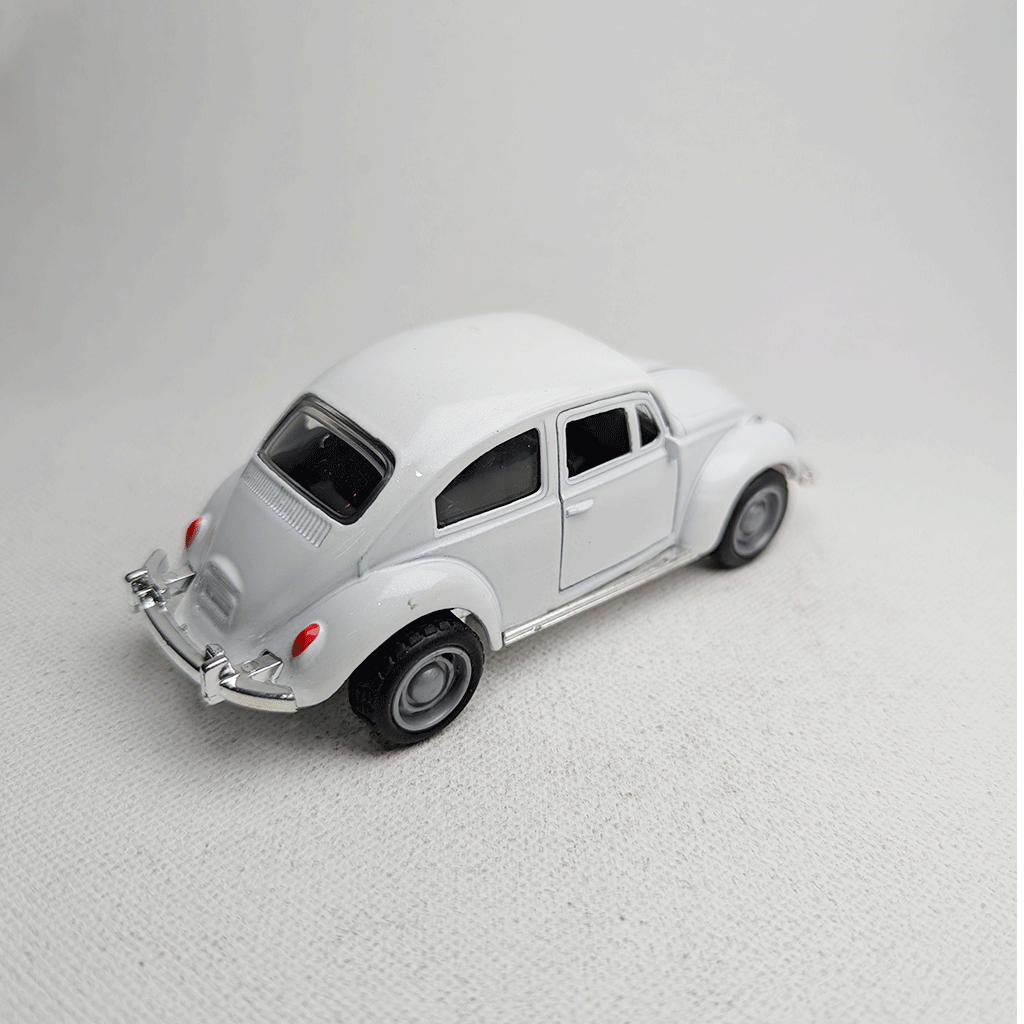 1:43 Beetel Vintage Metal Diecast Car White