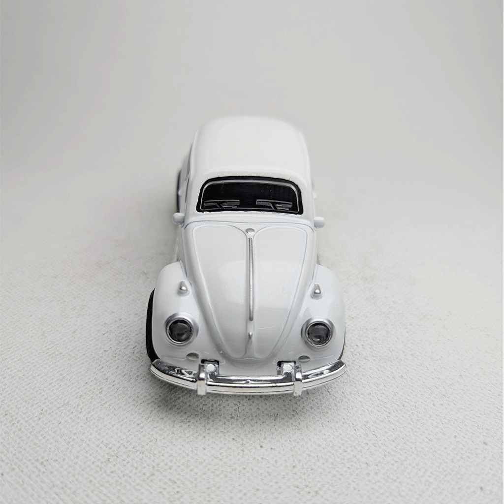 1:43 Beetel Vintage Metal Diecast Car White