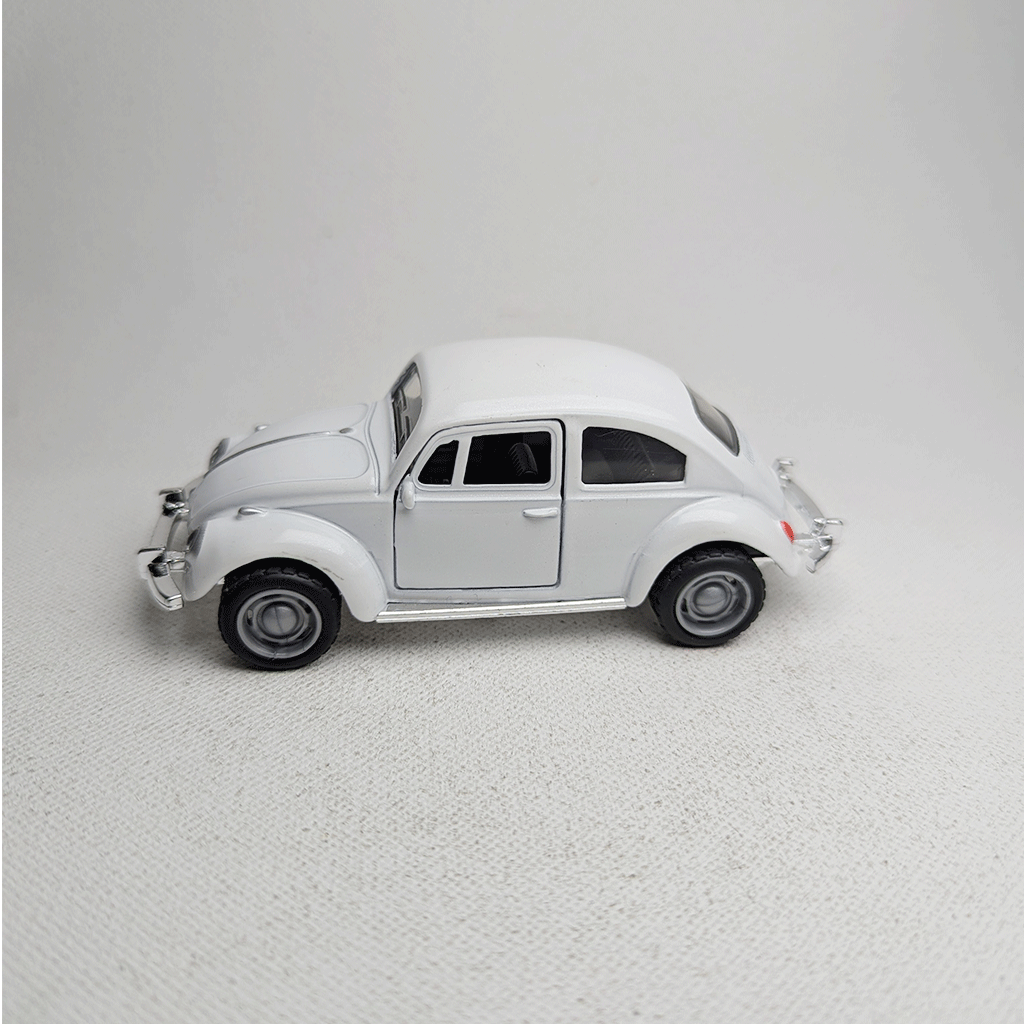 1:43 Beetel Vintage Metal Diecast Car White