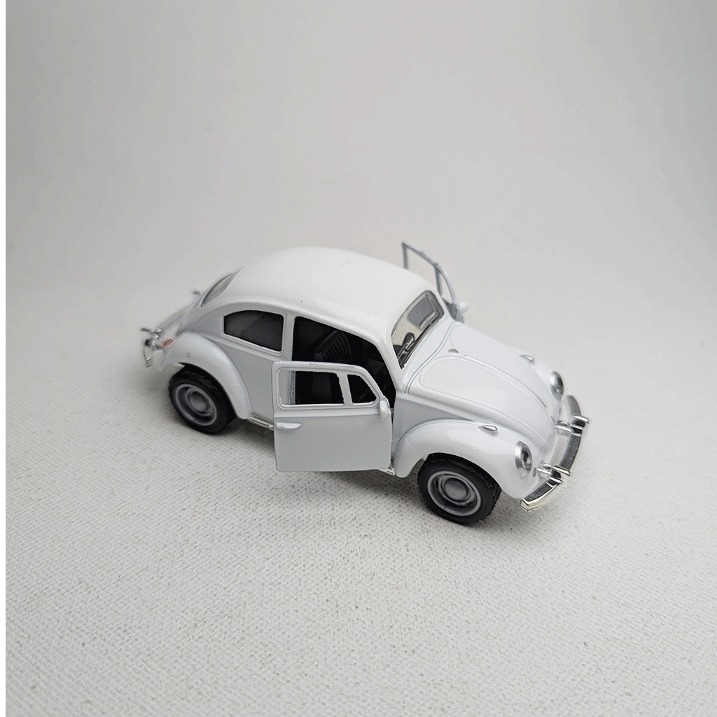 1:43 Beetel Vintage Metal Diecast Car White