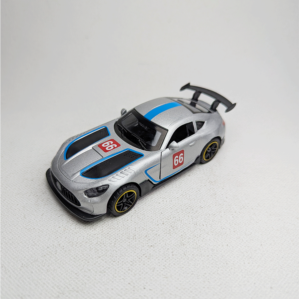 1:43 Benz AMG Metal Diecast Car Silver with Grafics