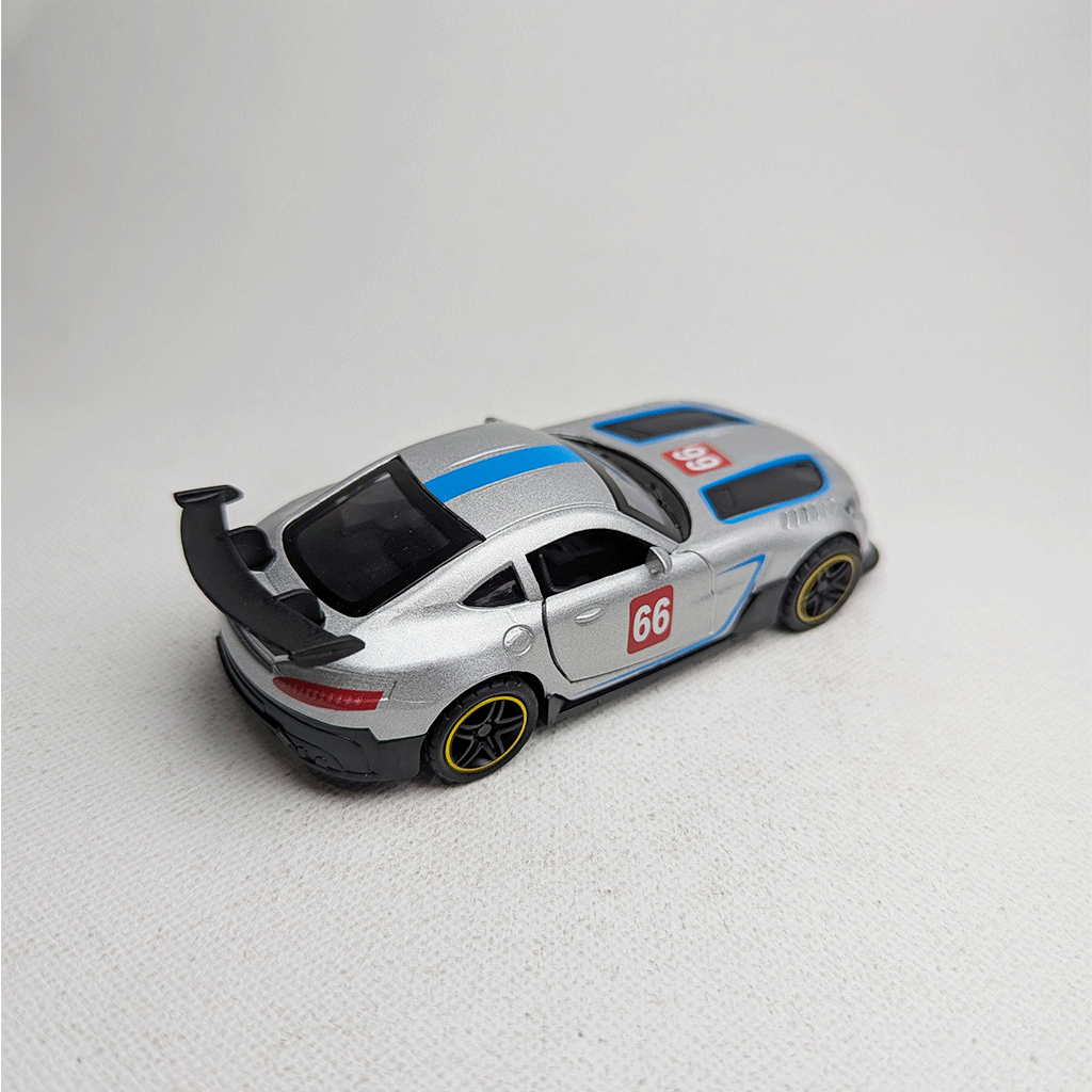 1:43 Benz AMG Metal Diecast Car Silver with Grafics