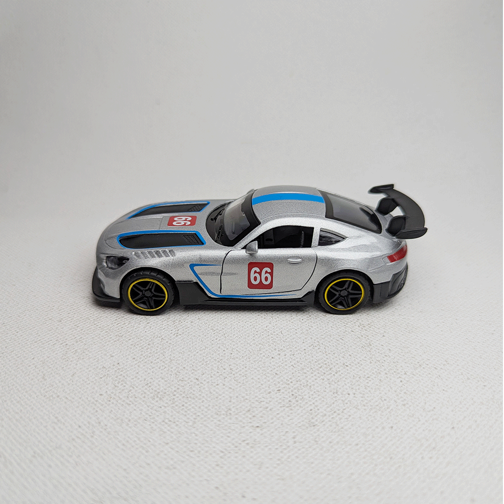 1:43 Benz AMG Metal Diecast Car Silver with Grafics