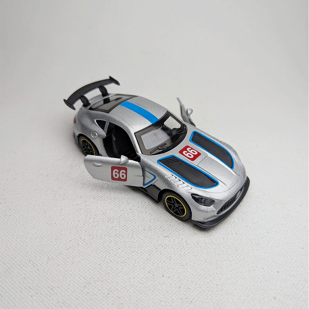 1:43 Benz AMG Metal Diecast Car Silver with Grafics