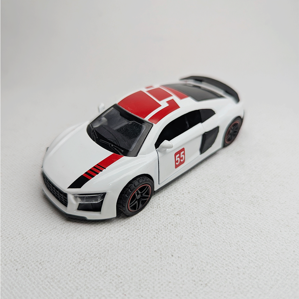 1:43 Audi White Metal Diecast with Grafics