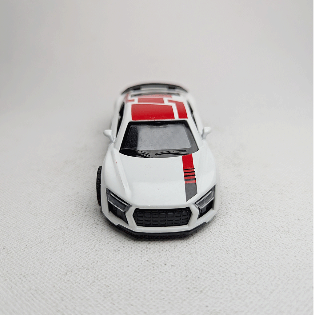 1:43 Audi White Metal Diecast with Grafics