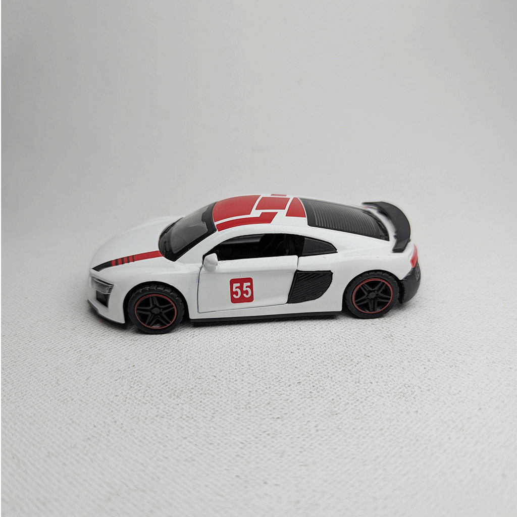 1:43 Audi White Metal Diecast with Grafics