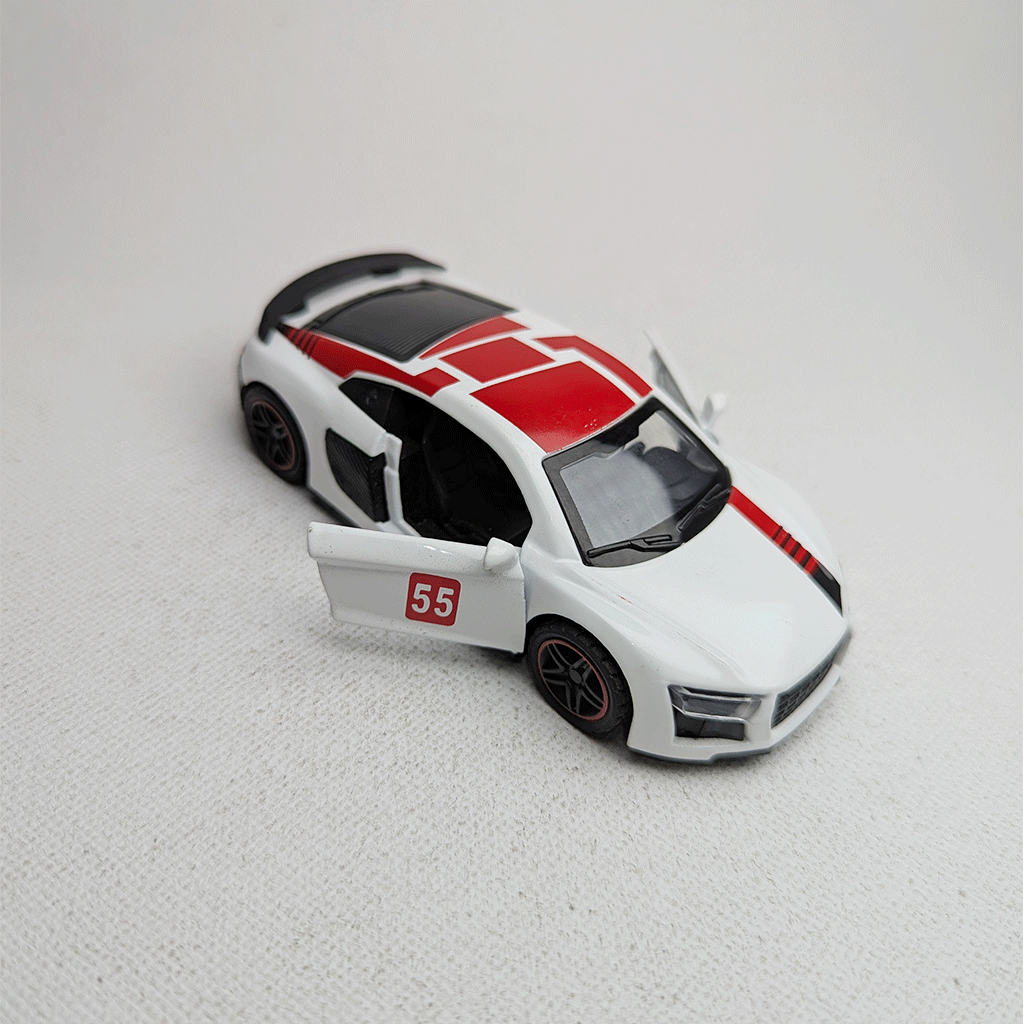 1:43 Audi White Metal Diecast with Grafics