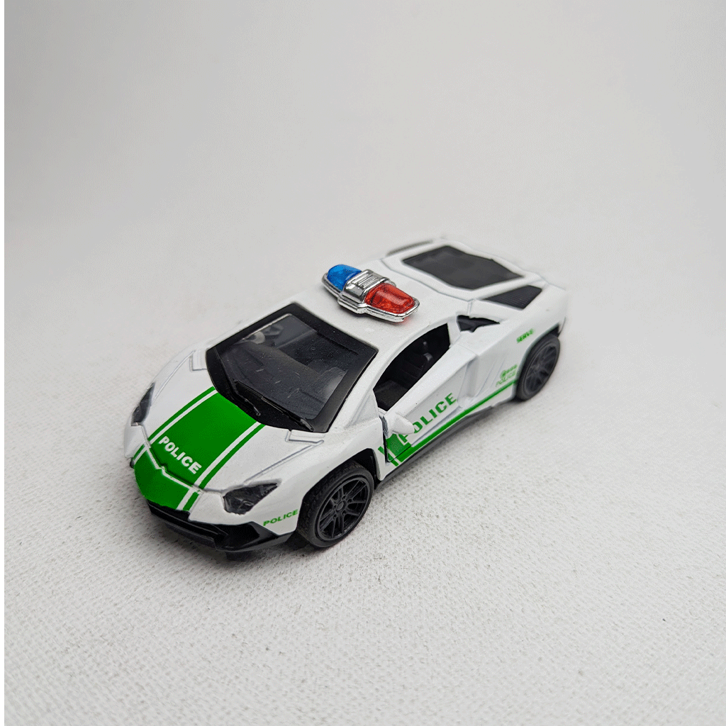 1:43 Lamborgini Police Metal Diecast White