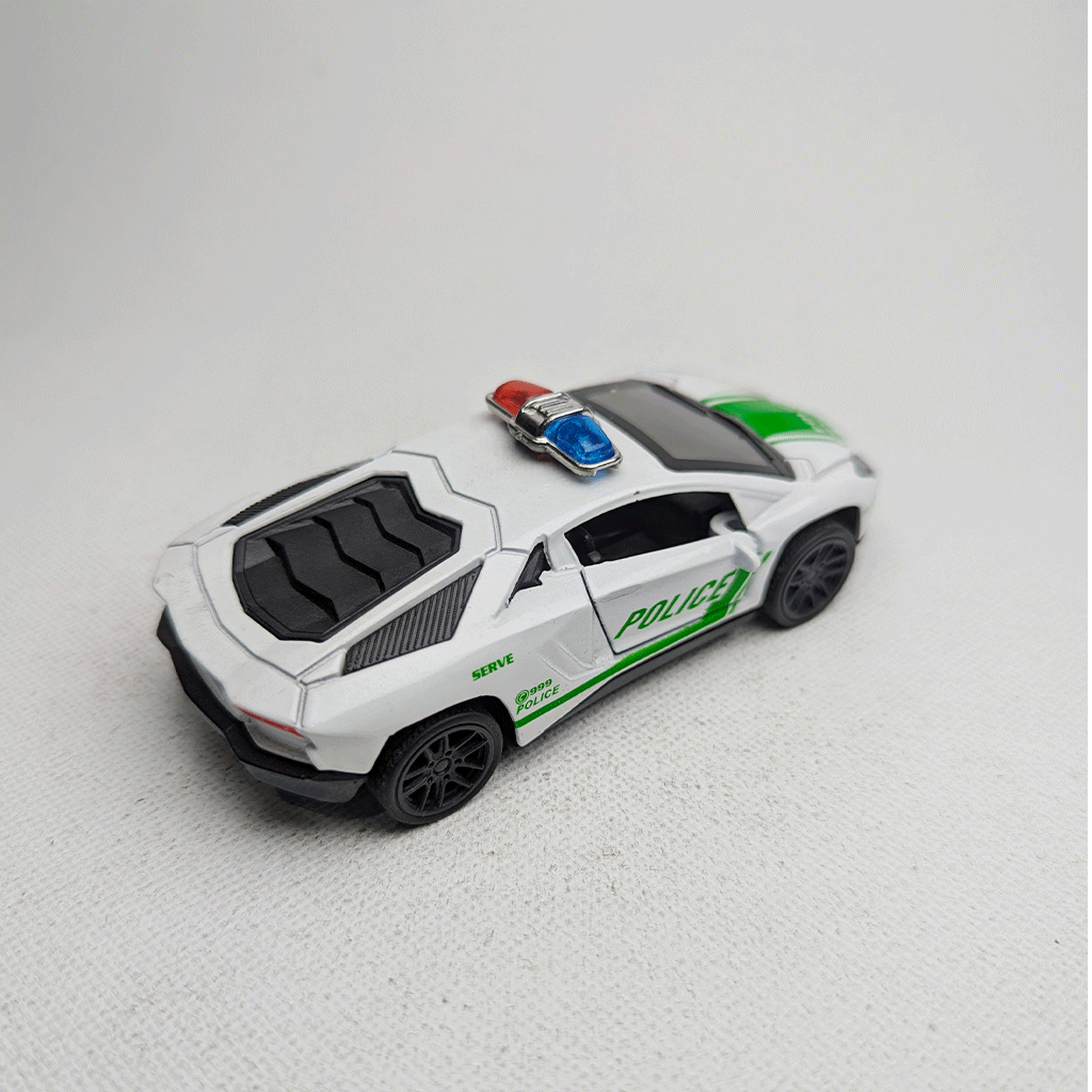 1:43 Lamborgini Police Metal Diecast White