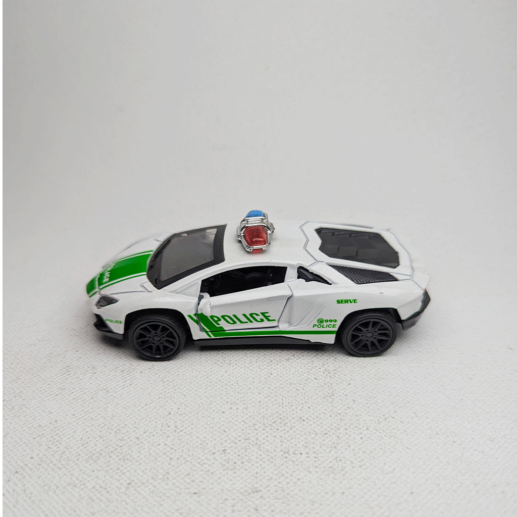 1:43 Lamborgini Police Metal Diecast White