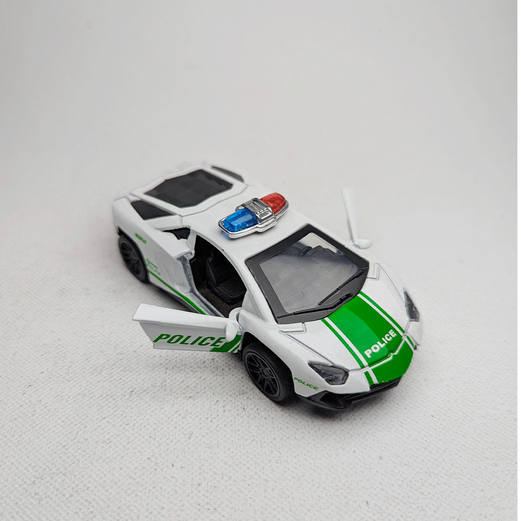 1:43 Lamborgini Police Metal Diecast White