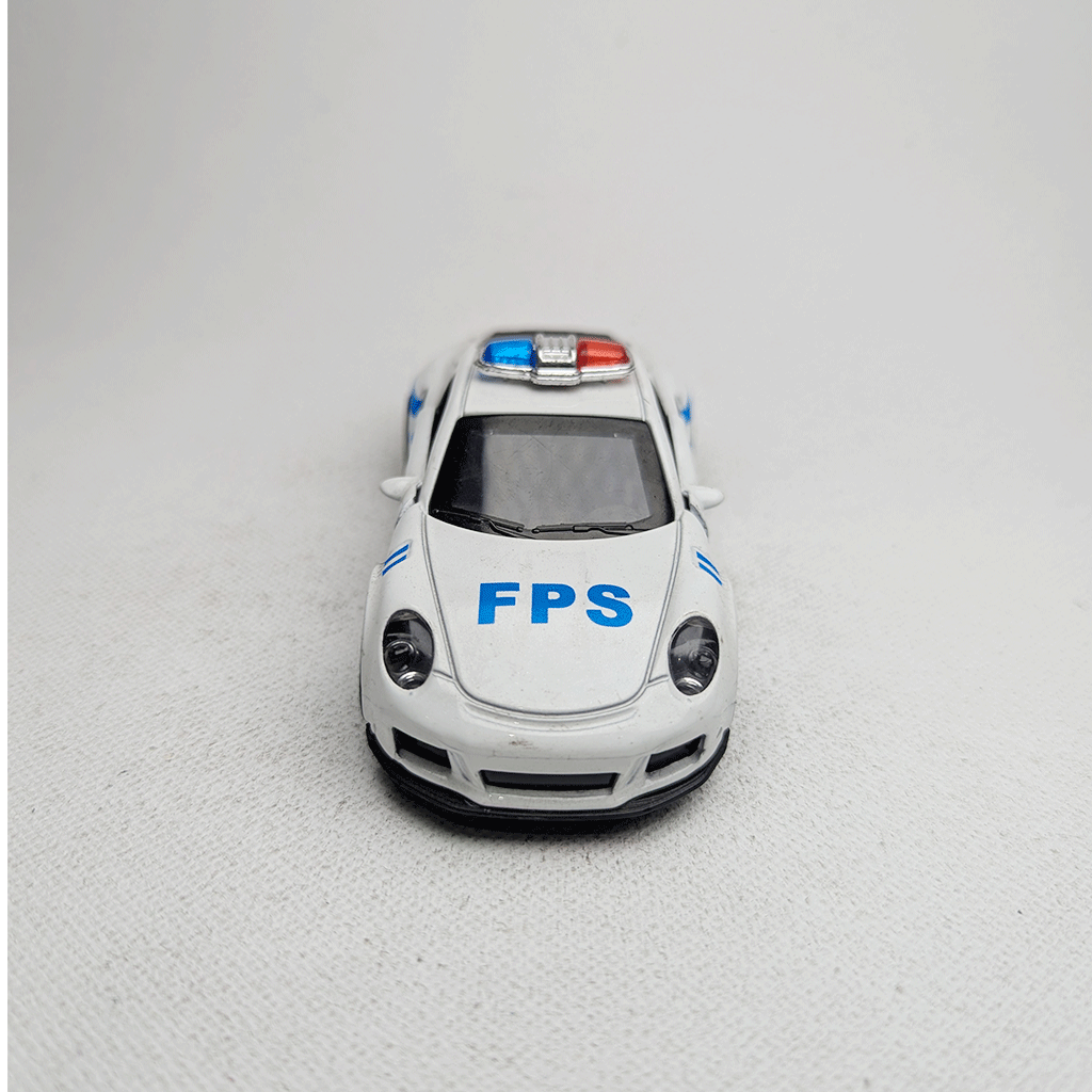 1:43 Porche Police Metal Diecast White