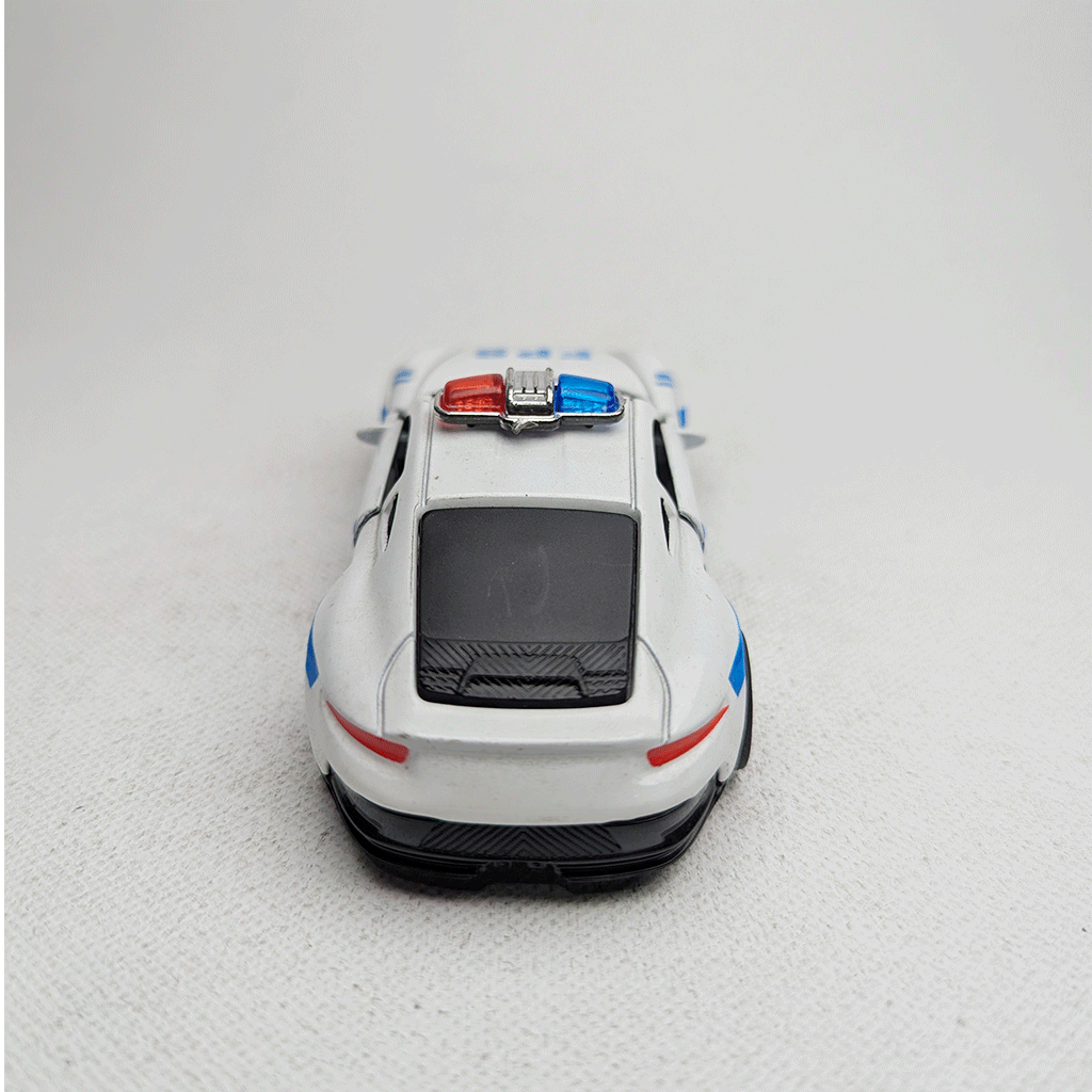 1:43 Porche Police Metal Diecast White