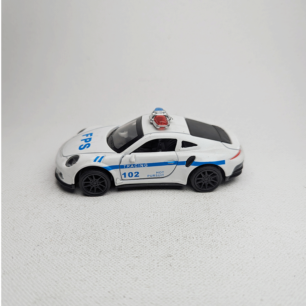 1:43 Porche Police Metal Diecast White